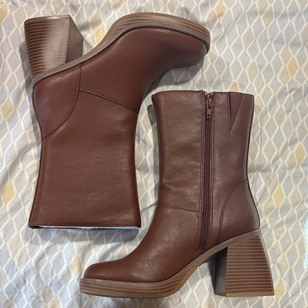 Sun + Stone Brown Chunky Boots - Picture 1 of 4
